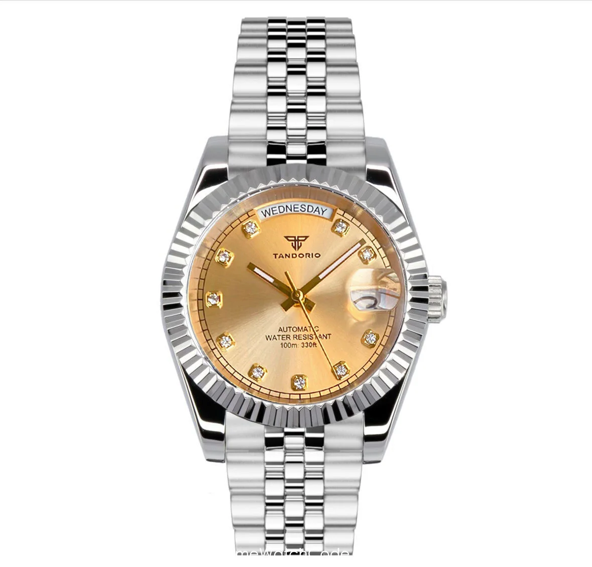 39mm 36mm icy blue diamond-set index fashion style Sunburst NH36 Mechanical Automatic movt Weekday Date Men Watch Sapphire