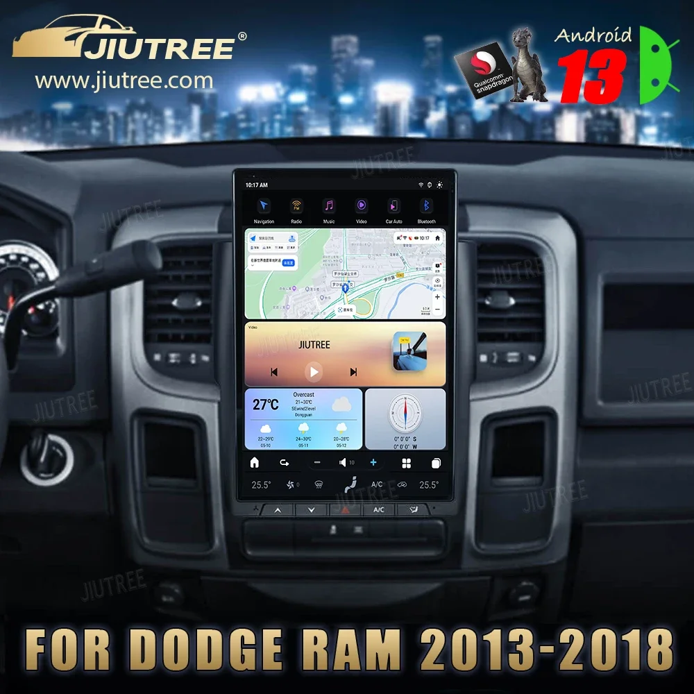 

14,4 дюймовый Android 13 для Dodge RAM 1500 2500 2013-2018 автомобильное радио, автомобильный мультимедийный плеер, Carplay-приемник, стерео головное устройство