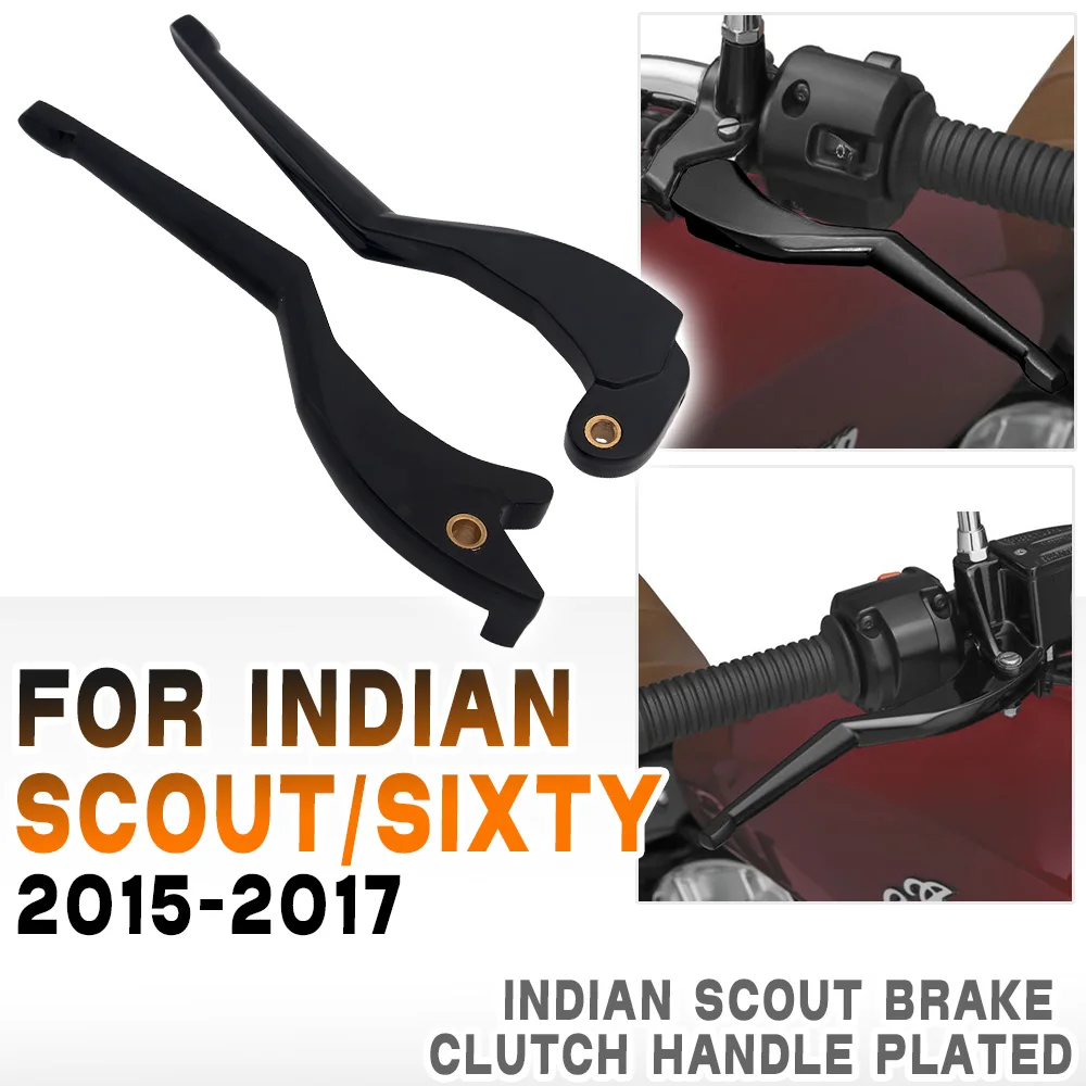 

Для INDIAN SCOUT Scout Sixty 2015 2016 2017, черные рычаги тормозной муфты, руль мотоцикла, алюминиевый тормозной рычаг, рычаги сцепления