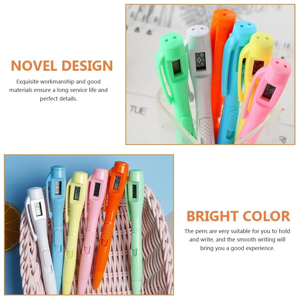 4 قطعة أقلام الامتحانات حبر جل قابل للاستبدال السلس الكتابة طالب القلم متعدد الوظائف ساعة العمل القلم للمدرسة مكتب الاستخدام المنزلي