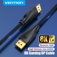 Vention 8K DisplayPort 1.4 Cable for TV 4K@144Hz 32.4Gbps DisplayPort to DP for PC Computer Gaming Monitor Projector DP Cable