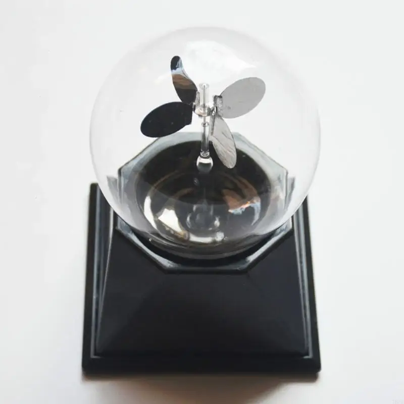 T8UC Solar Power Radiometer Crookes Spinning Vanes Glass Windmill Gift Home Desk Deco