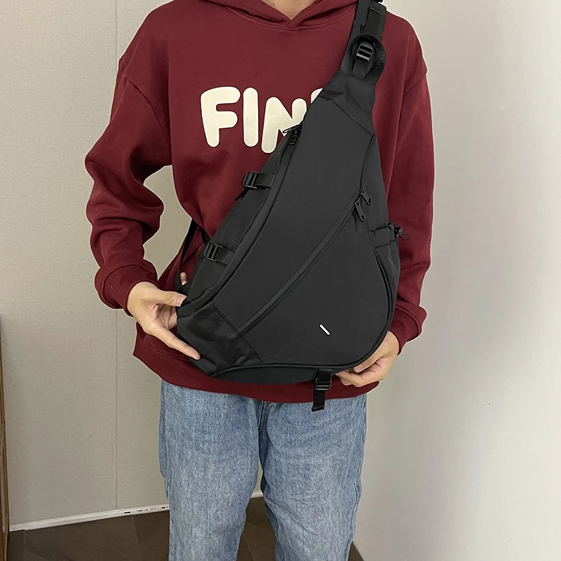 Sling Bags for Men Large Capacity Man Chest Bag Casual Travel Unisex Crossbody Bag Nylon Storage Shoulder Bag Student Backpacks