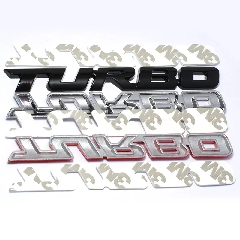 1Pc Turbo Boost 3D Metal Car Emblem Badge Sticker Zinc Alloy Chrome Plating Auto Body Styling Decor Decal Accessory