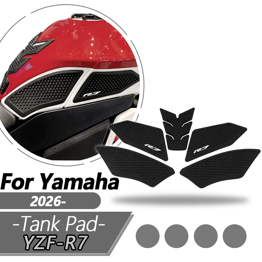 R7 Fuel Tank Pad 2026 For Yamaha YZF-R7 Motorcycle Tank Pad Anti SlipTank Protector Rubber Traction Side Grip Pad
