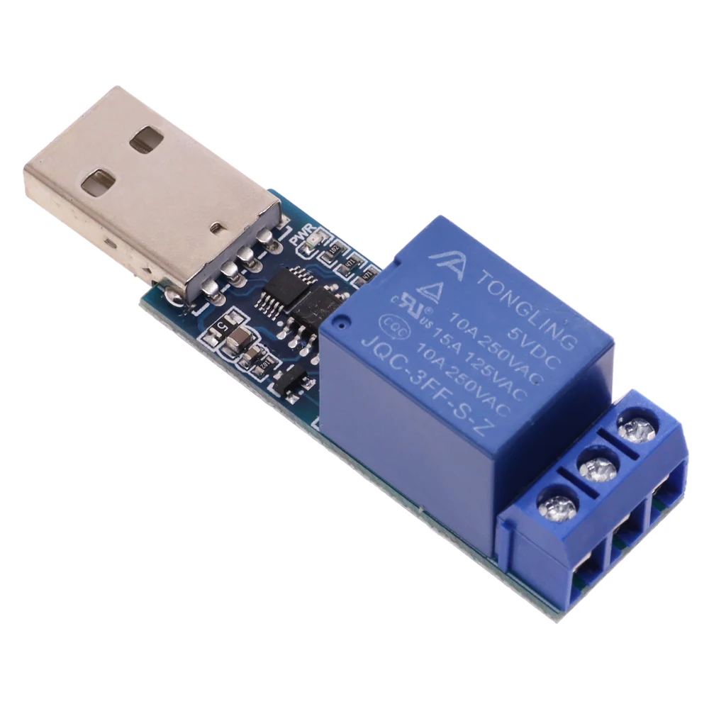 LCUS-1 moduł przekaźnika USB 5V 10A CH340 konwerter elektroniczny PCB USB inteligentny przełącznik sterujący do arduino — zdjęcie produktu 3
