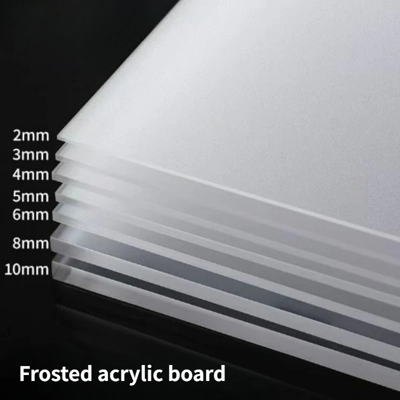 1/2pcs Thick 5/6/8/10mm Full-size Matt Translucent Acrylic Sheet Frosted Plastic Board for Advertising Decor Craft DIY Display