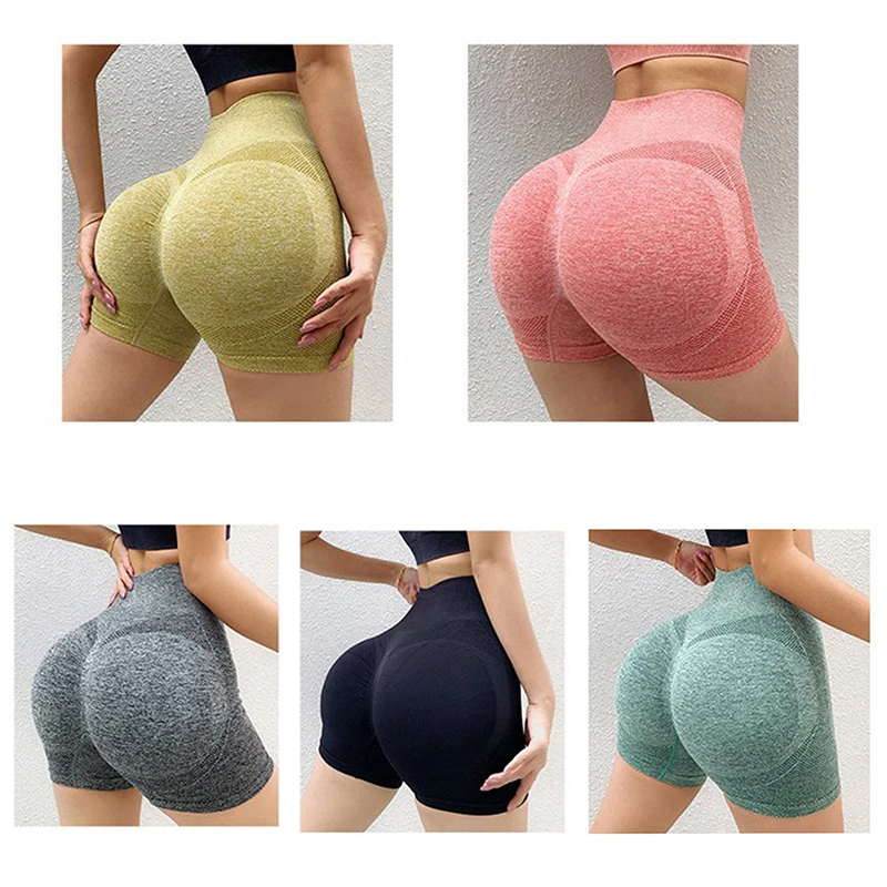 Sexy Booty Push Up Sport Yoga Shorts Women Fitness Spandex Seamless Running Biker Short Leggings High Waist Gym Shorts