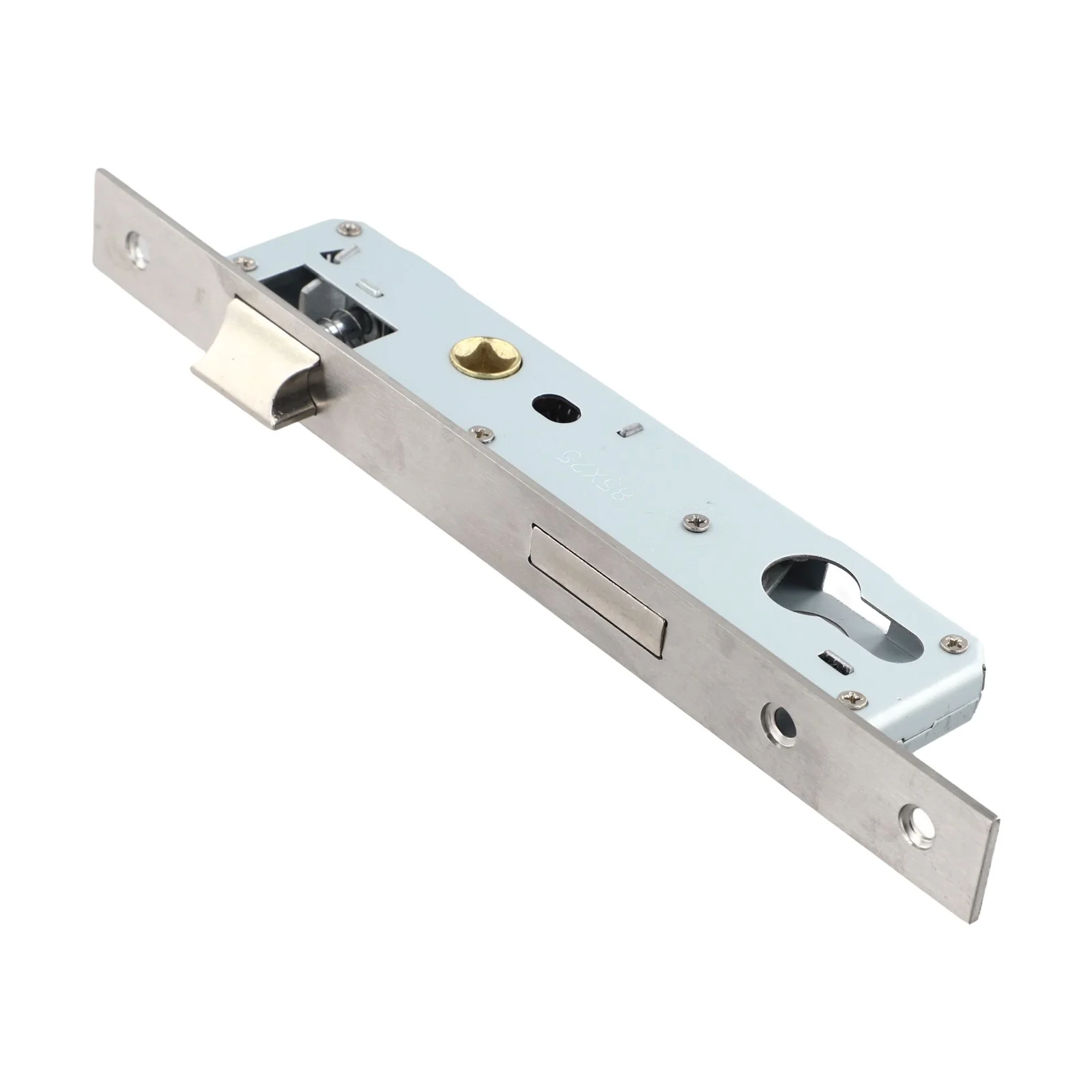 Lock Insert for Garden Door Tubular Frames Featuring Stainless Steel Material and 85x25mm Backset for Reliable Security