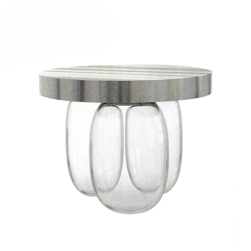Internet-famous glass side table, villa model room, hotel living room coffee table