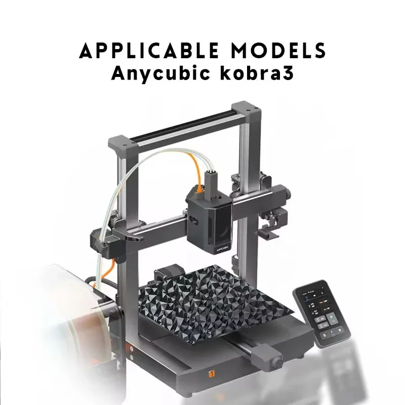 Anycubic Kobra 3 Build Plate 256x268mm Double Side Spring Steel PEO PET Sheet Heated Bed Upgrades 3d printer accessories Parts