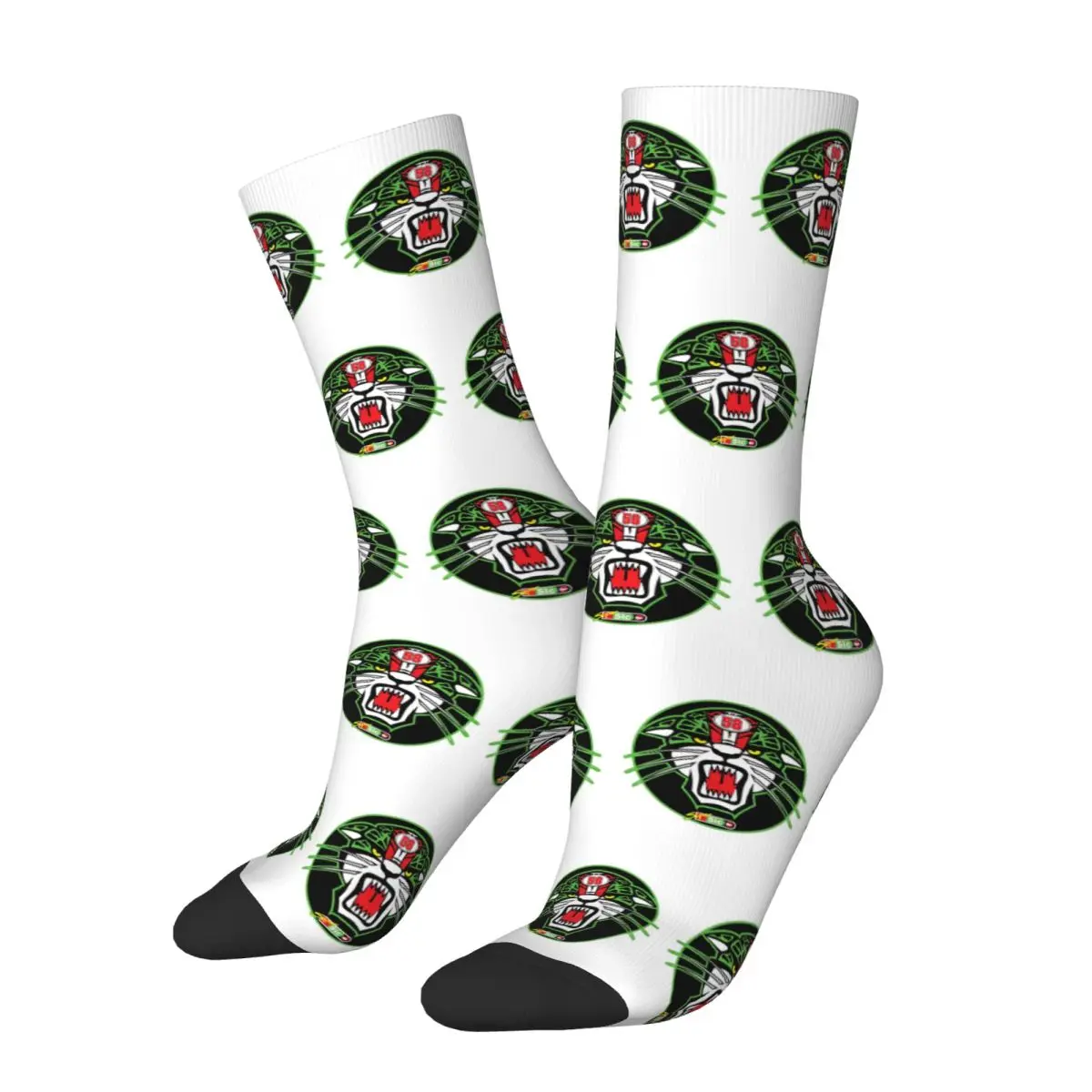 Marco Simoncelli Green Tiger Socks Harajuku Stockings All Season Long Socks Accessories for Man's Woman's Christmas Gifts