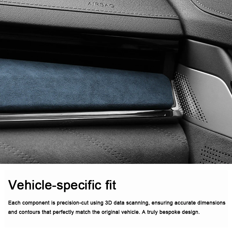 For Zeekr 001 2024 2021-2023 Super Suede Car Left Right Instrument Panel Protective Panel Interior Decorative Strip Accessories