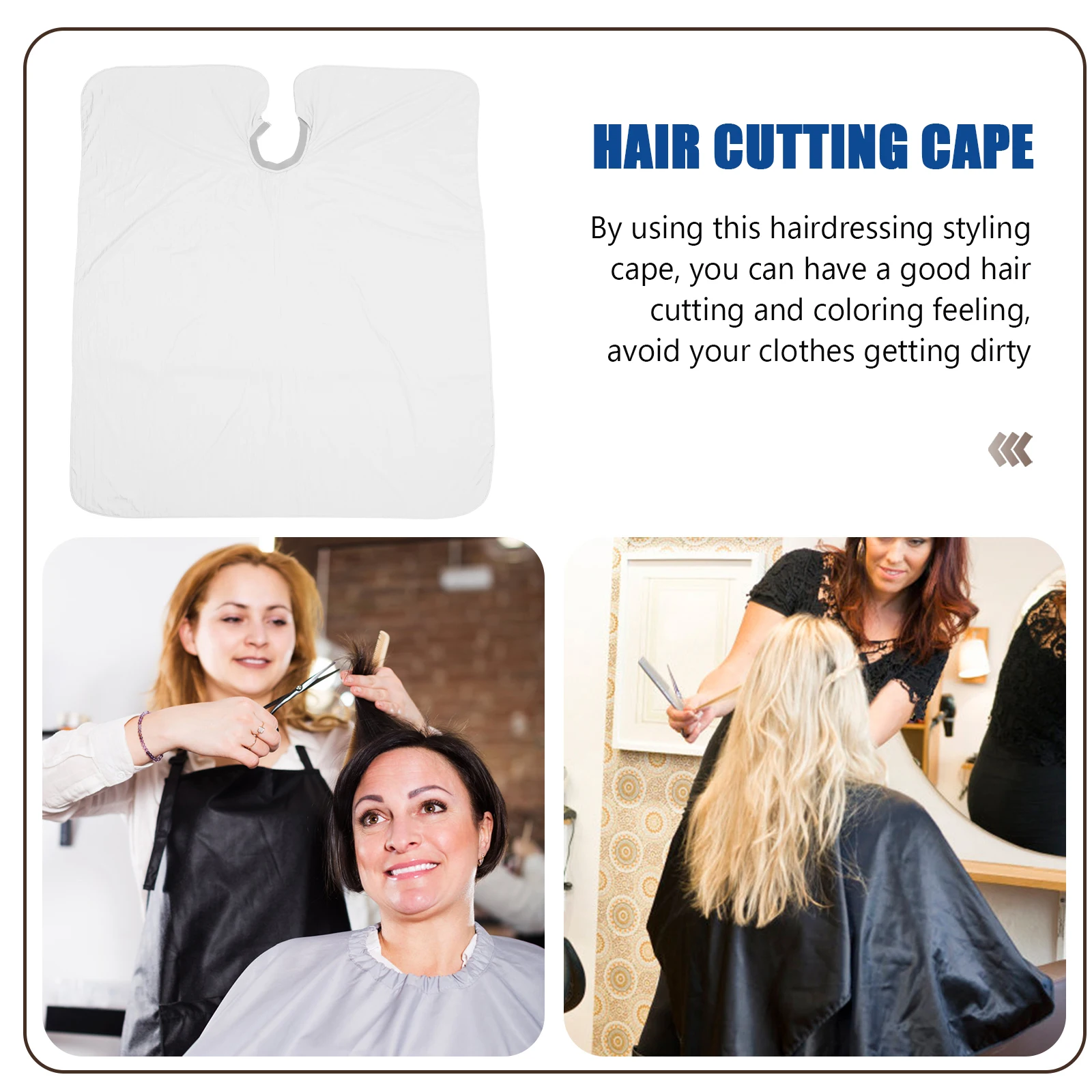 

Large Hairdressing Cape Barber Styling Waterproof Salon Haircut Cover for Men Women Home Use Scissors Included