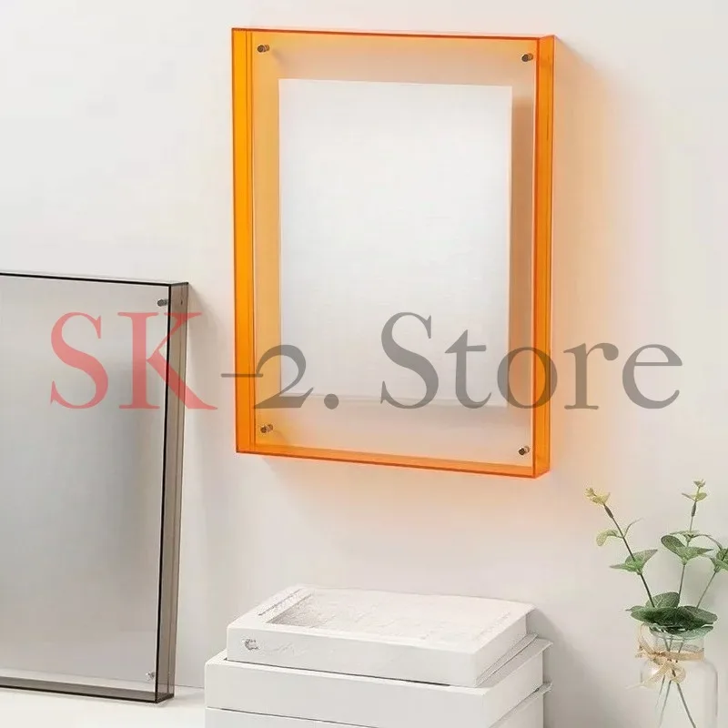 Huge Size Colored Acrylic Frame Diy Poster Wall Mounted Large Size Photo Frame Painting Hall Bedroom Wall Living Room Enlarged