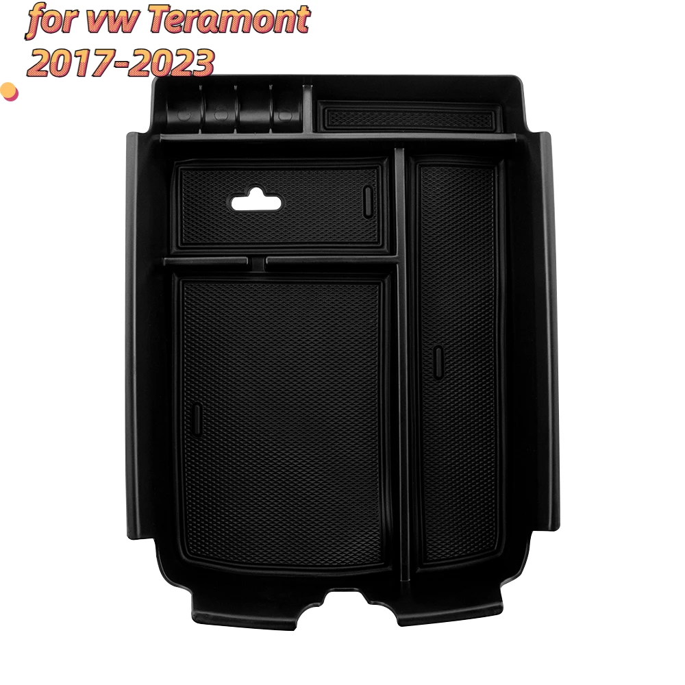 For Volkswagen VW Atlas Teramont 2017-2019 2020 2021 2022 2023 Center Console Organizer Armrest Box Secondary Storage Box Tray