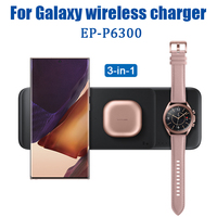 Fast Wireless Charging Charger 3-in-1 Pad for Samsung Galaxy S23 S22 S21 Ultra S10+ Note20 Z Fold Flip Earphone,EP-P6300
