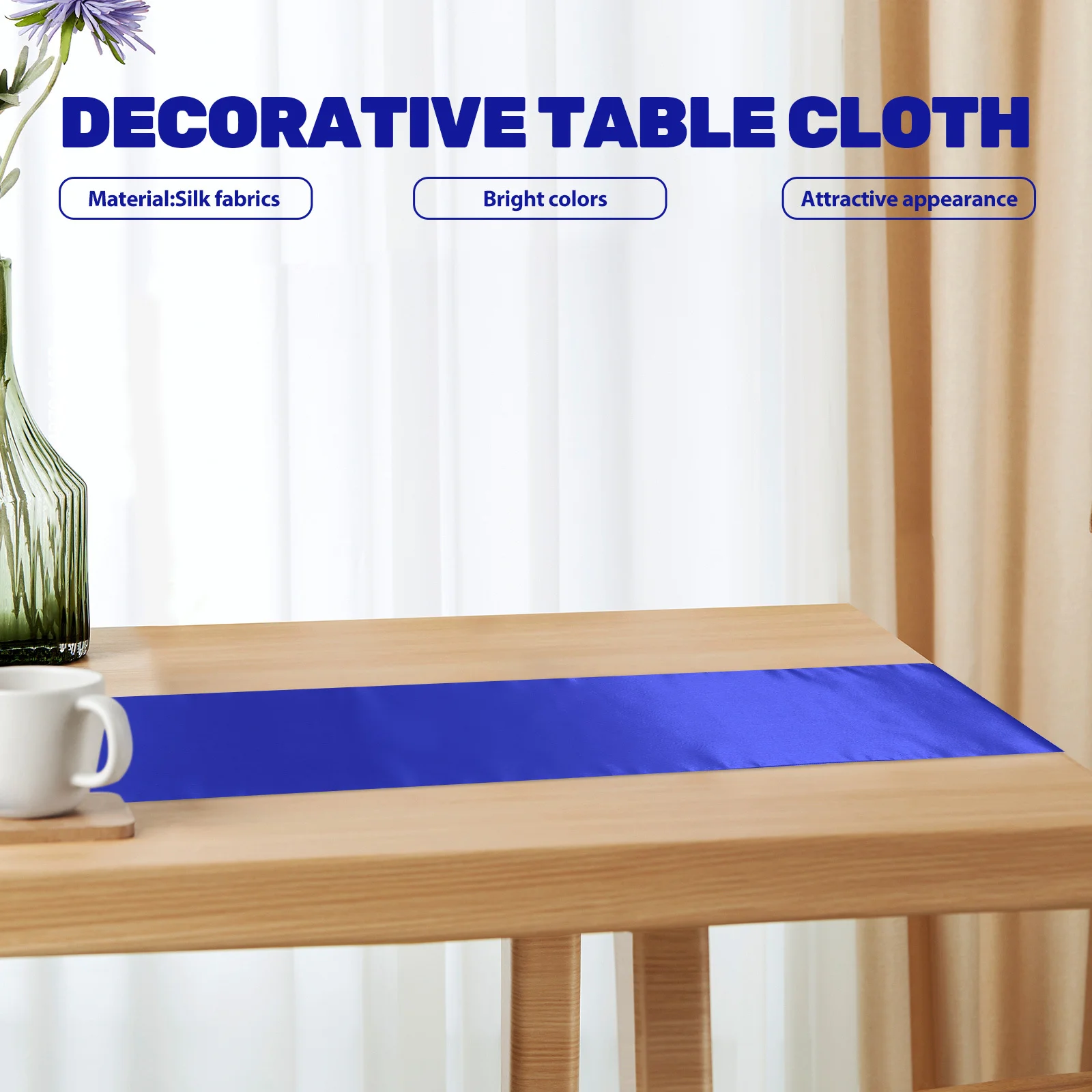 

5pcs Satin Wedding Runner Decorative Cover Decor For Dining Room Buffet Table Coffee Table Tablecloth Decorative Cover