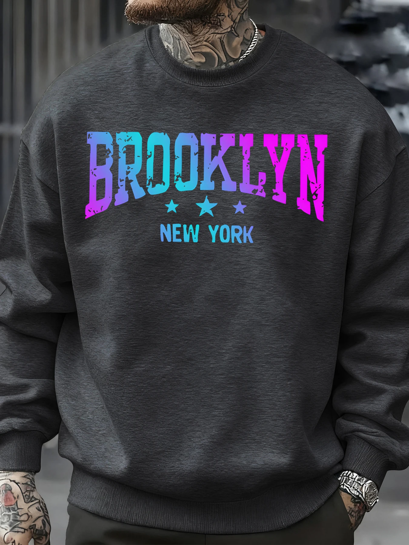 بروكلين نيويورك رسالة مطبوعة الخريف الذكور البلوز الهيب هوب متعدد الألوان رياضية الصوف بلوزات على الموضة الشارع أنيق الملابس #3