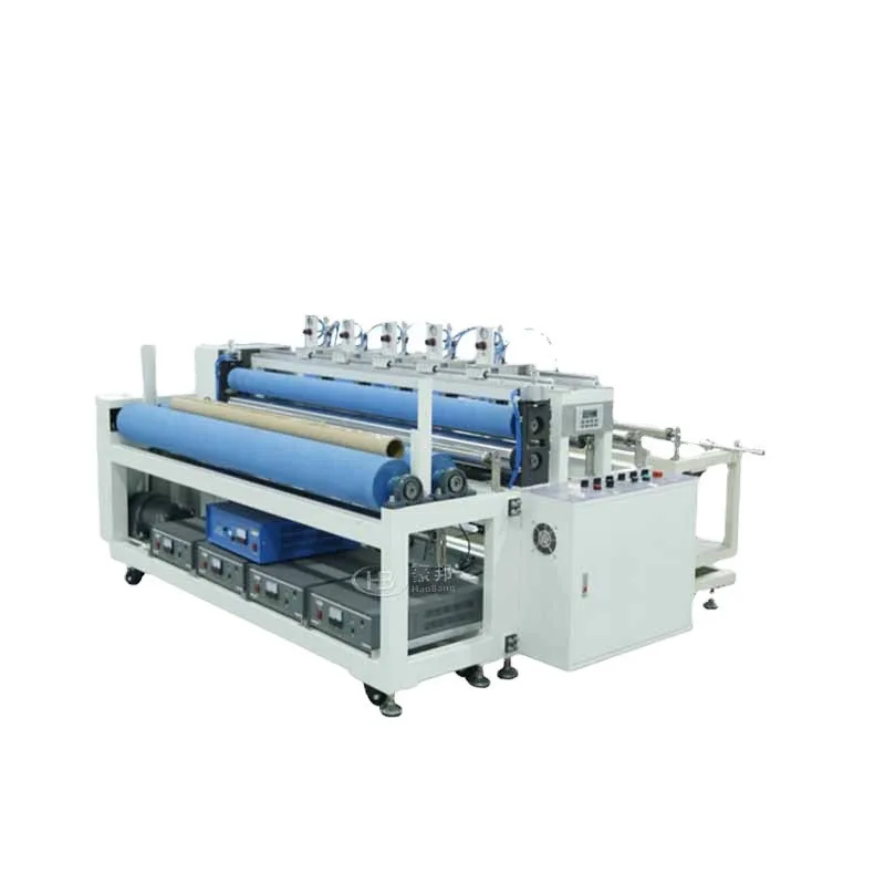 Non-Woven Fully Automatic Ultrasonic For Velvet Cloth, Scouring Pad, Gauze, Meltblown Fabric Slitting And Rewinding Machine