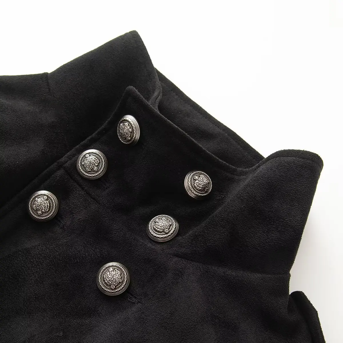 JNLEAOG Women's Fashionable Punk Style Slim Fit Jacket Double Row Buttons Versatile Summer New Arrival Ladies Polyester Fiber