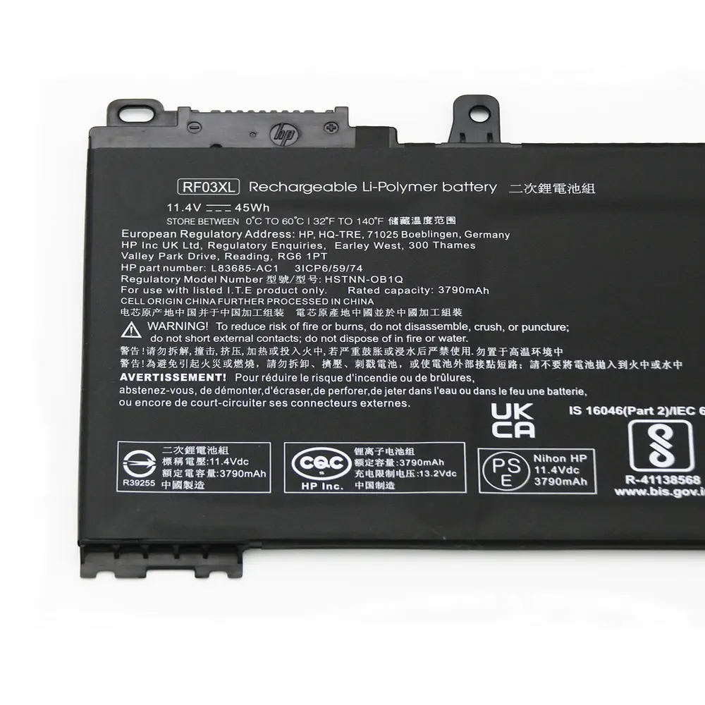 Original RE03XL Laptop Battery For HP ProBook 430 440 445 450 455 G6 Series HSTNN-DB9N HSTNN-UB7R L32407-2B1 L3240 11.55V 45WH