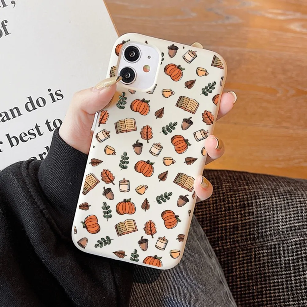 Halloween Phone Case Soft Solid Color For iphone 14 11 12 13 mini pro max 7 8 plus 6 6s x xs max xr