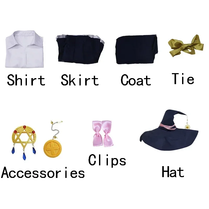 Anime Wandering Witch Elaina Cosplay Costume Adult Women Magical Girls Skirt Hat Suit Uniform Halloween Party Outfit