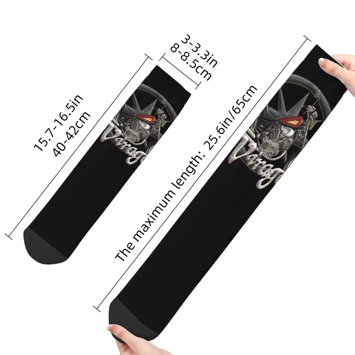 Hip Hop Retro Virago XV 1100 Crazy Men's compression Socks Unisex Motorcycles Harajuku Seamless Printed Funny Novelty Crew Sock