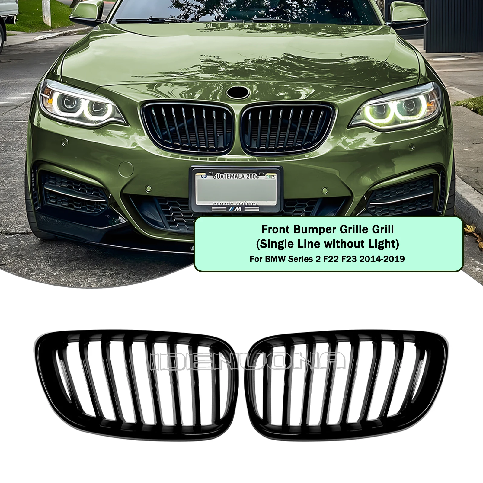 

Передний бампер автомобиля, решетка капота, решетка для почек для BMW 2 серии F22 F23 2014 2015 2016 2017 2018 2019