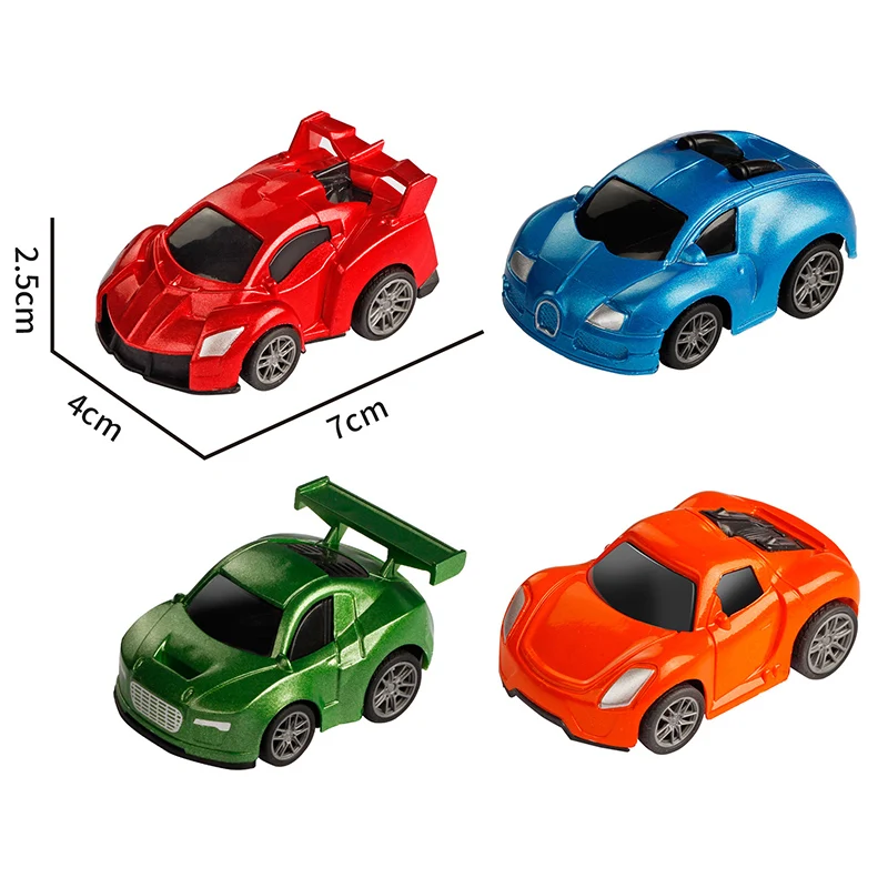 New Children's Pull Back Toy Cartoon Mini Q Version Car Simulation Racing Car Model Plastic Toys Boys Gift Free Shipping