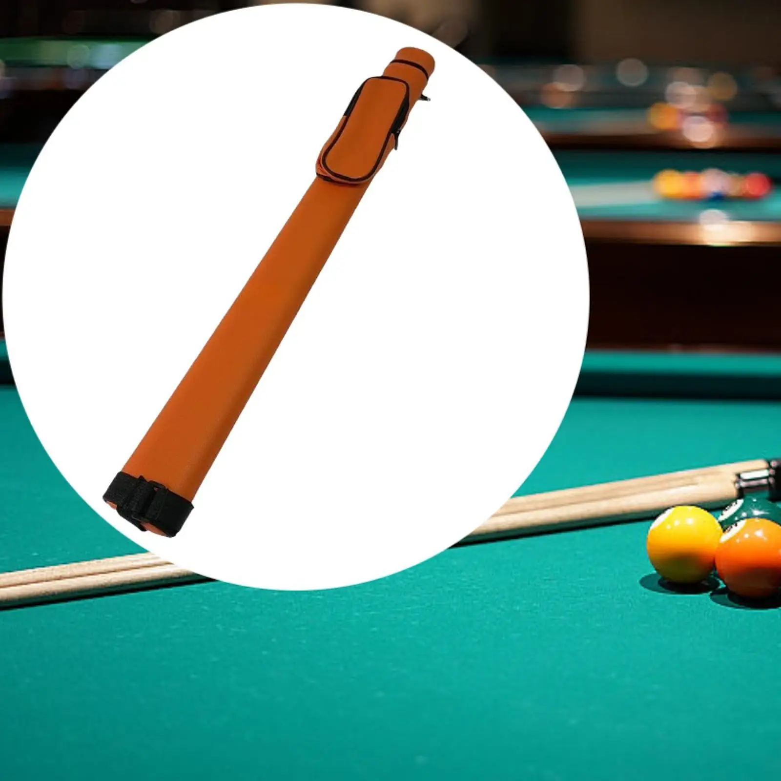 

Billiard Pool Cue Bag Pool Cue Case Holds Butt Shaft Travel Accessory with Side Pockets Organizing Billiard Stick Storage