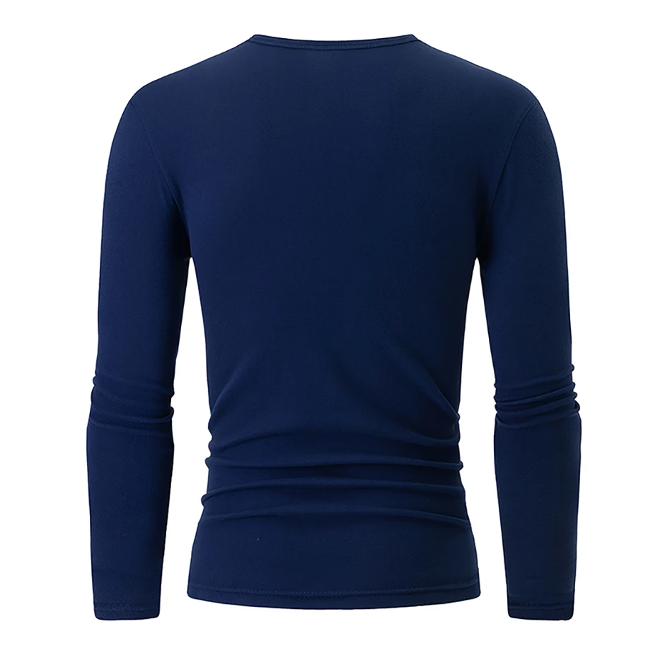 1/2/4-teiliges Set aus lässigen warmen Unterwäsche-Set für Herren und Teenager im Herbst/Winter, bequemes Sport-Langarmshirt mit dicker Basis – Detail 16