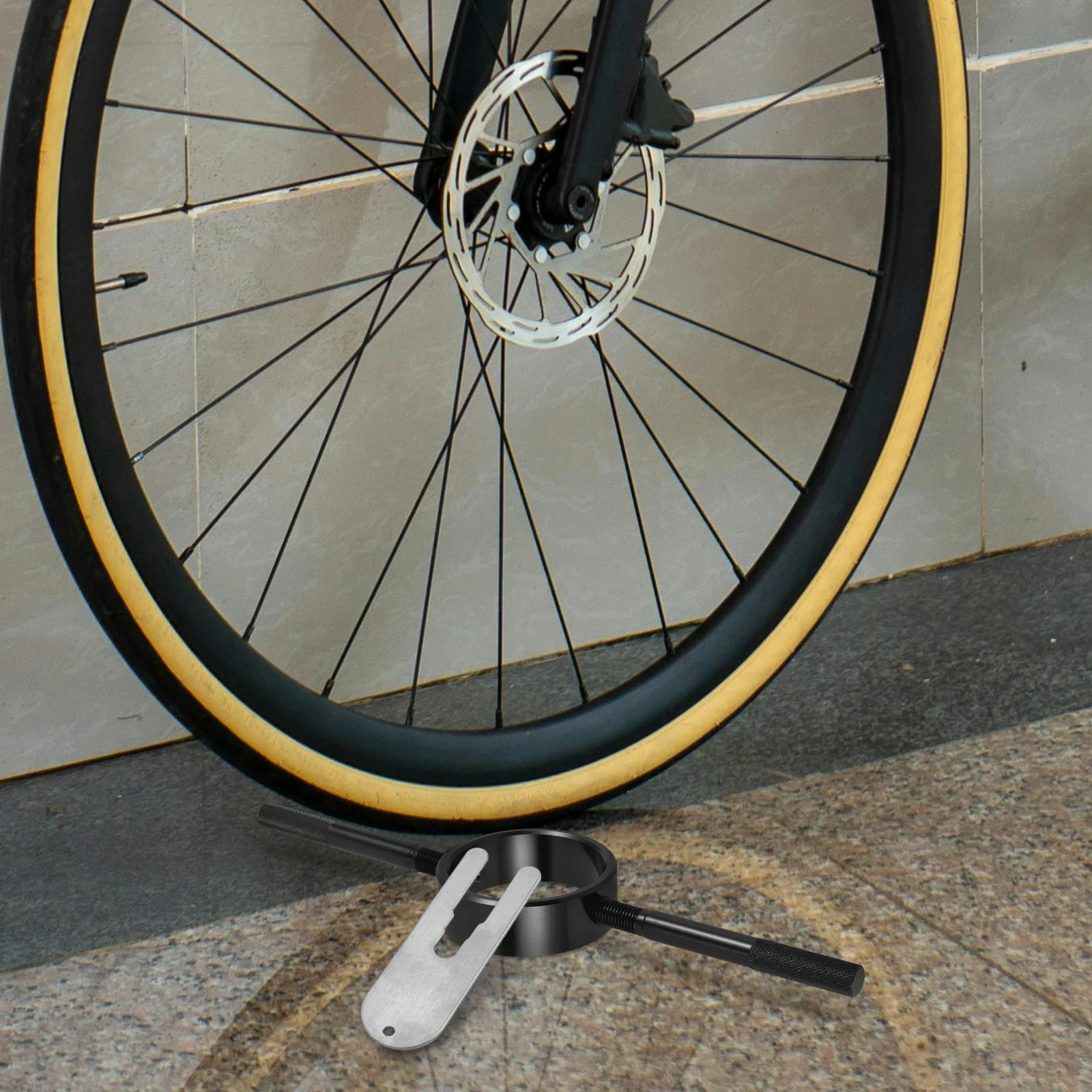 1Set العالمي شوكة الربيع ضاغط مجموعة أدوات للدراجات النارية دراجة الشوك سهلة الاستخدام المعادن شوكة ضاغط أداة للدراجات النارية #4