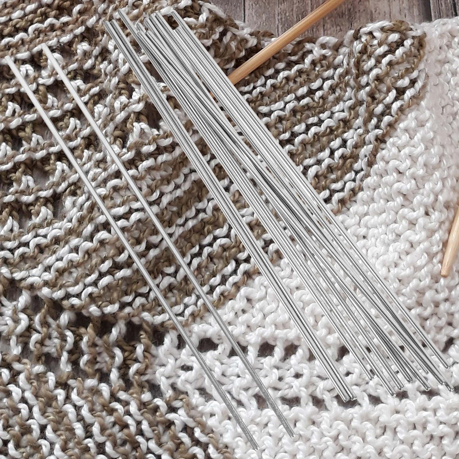 12Pcs Stainless Steel Blocking Set Rustproof Knitting Pins for Crochet Mats DIY Weaving Fixation Tools Craft Hobby Accessories