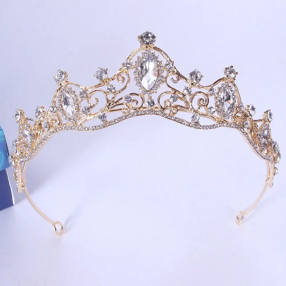 Bar Mitzvah Crown Retro Crown Hair Hoop Rhinestone Metal Princess Crowns Hair Accessories Headband Bride Tiaras Wedding