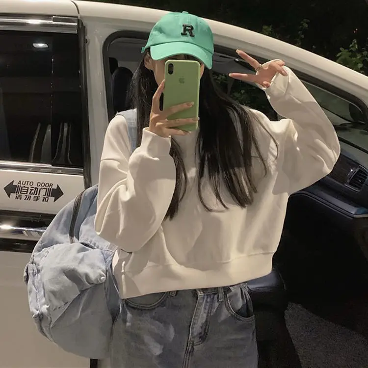 بلوزات ملابس نسائية على طراز الشارع تفاصيل على الطراز المحايد اتجاهات بيج Invierno Nueva Moda Urbana Estampada Divertida Y2K