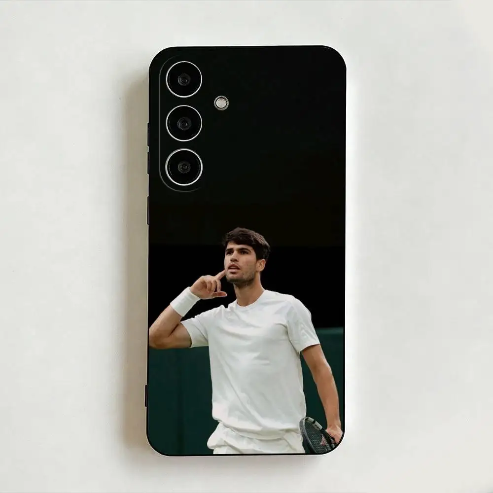 C-Carlos Alcaraz Tennis-S  Black Shell Phone Case For Samsung Galaxy A73,A72,A71,A70,A53,A52,Cover Others Soft
