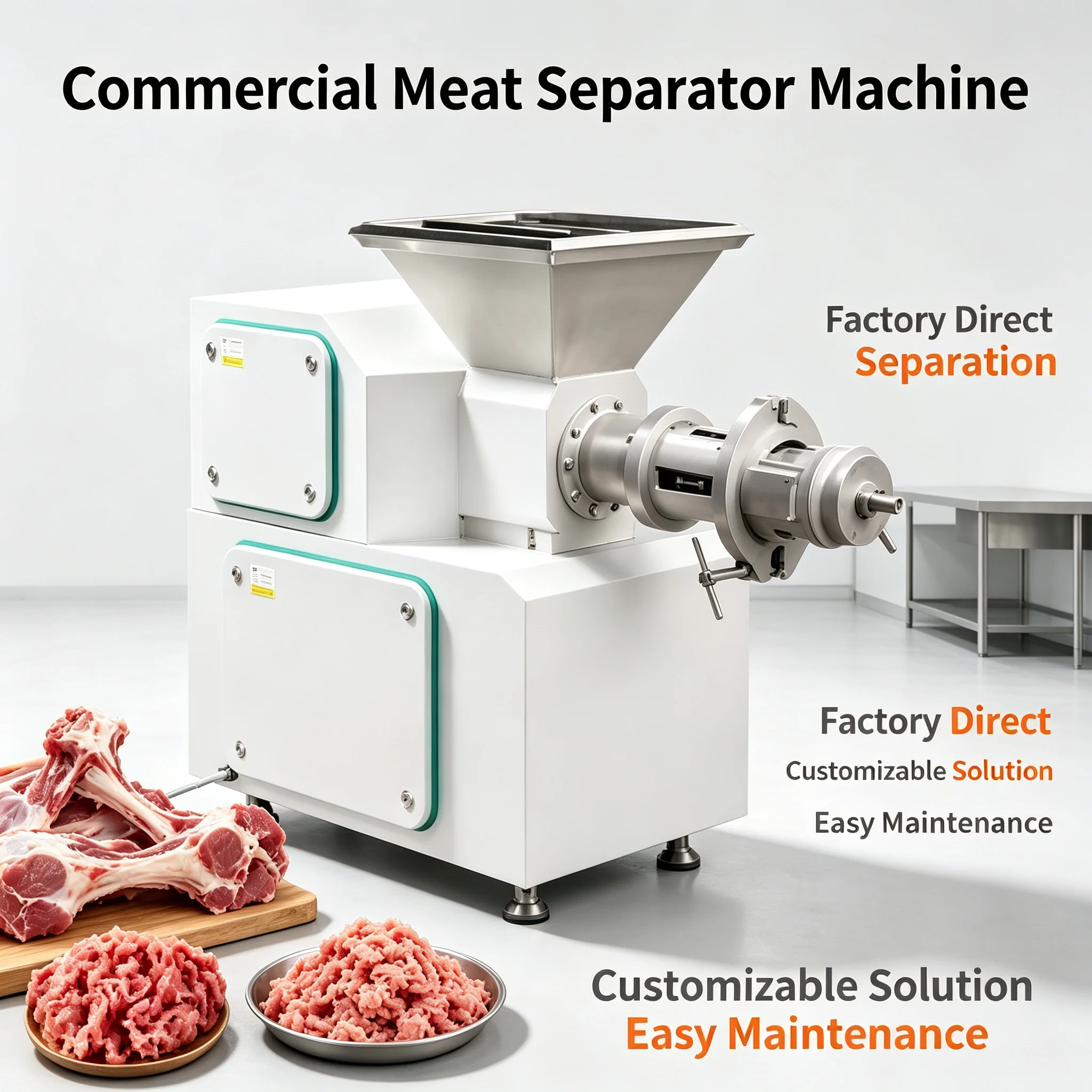 Meat Bone Separator Factory Direct Poultry Deboner for Whole Chicken Turkey Production Customized