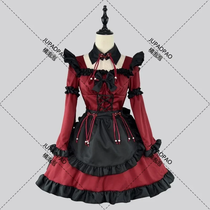 

Women Alice Lolita Angel Pink Cotton Princess Dress Court-Style Gothic Tank Dress Costume Cute Anime Maid Layer Dress For Girls