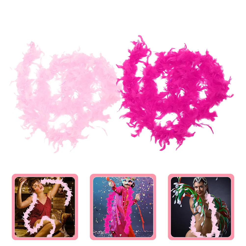 

4Pcs Plume Boa Strips for Clothing Decoration Party Craft Accessories Dress Up Boas for Stage Performance