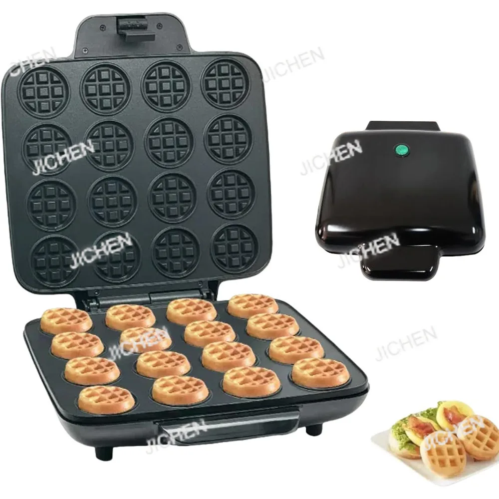 

Вафельница с 16 отверстиями, быстрый нагрев, маленькая вафельница, сделай сам, машина для закусок десертов