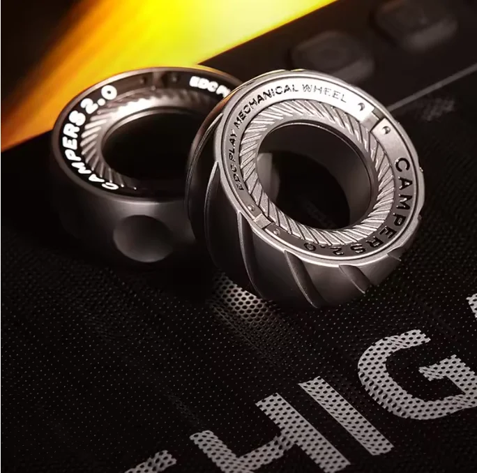 EDC Mechanical Wheel Fidget Spinner Metal Finger Gyro Mainan Penghilang Stres Rotasi Halus Untuk Koleksi Hadiah Dewasa ADHD