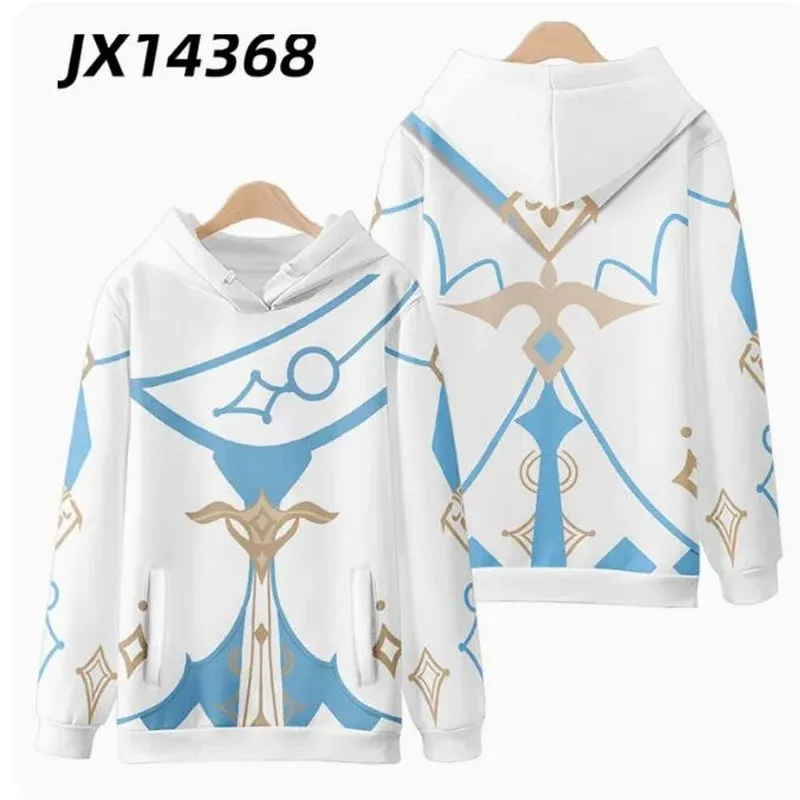 Anime Genshin Impact Lumine Cosplay Hoodie Women Men Harajuku Sweatshirt Streetwear Hip Hop Pullover Hooded Jacket Outerwear