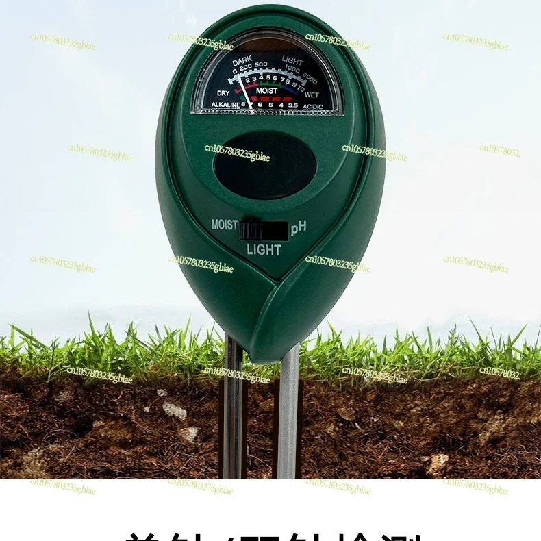 Flower Pot Detector Portable Three-in-one Soil Moisture Meter PH PH Illuminance Tester