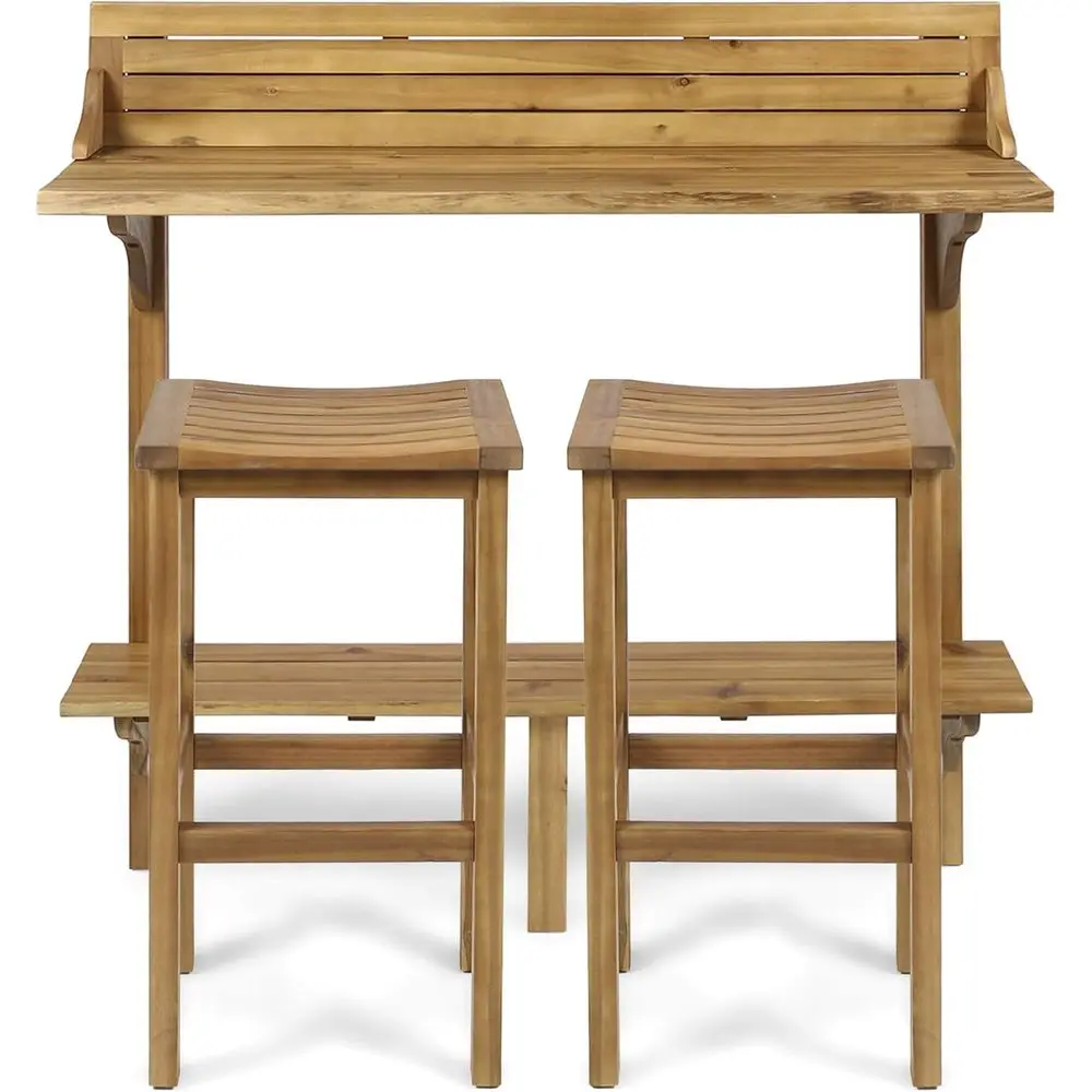 

Набор для балкона из акации Caribbean Outdoor, 3 предмета, натуральный светло-коричневый цвет с эффектом состаривания