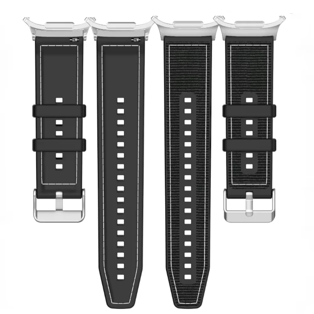 Braided Nylon+Silicone Composite Strap For Samsung Galaxy Watch Ultra 47mm Sports Bracelet for Galaxy Watch Ultra Wristband Belt