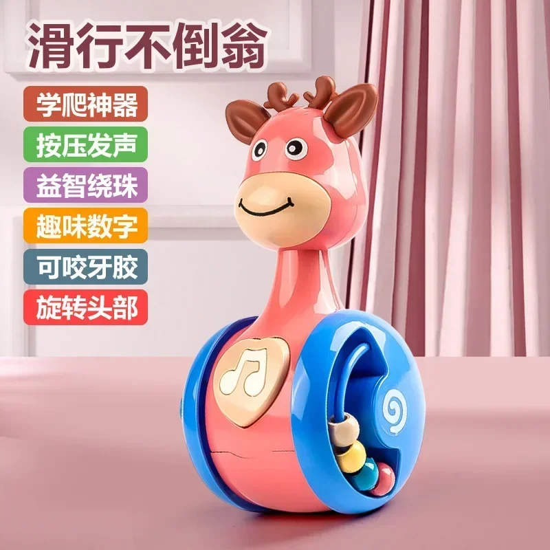 Mainan Tumbler Wobbler untuk Bayi Laki-laki Perempuan - Sempurna untuk Belajar Memanjat & Pendidikan Dini! Mainan Bayi Roly Poly 6 Sampai 12 Bulan