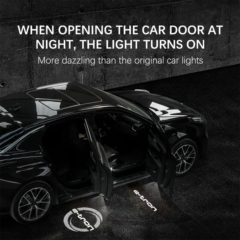 

Car HD Projector Lamp LED Auto Door Welcome Light For Audi E-tron 2019 2020 2021 2022 E-tron Accessories