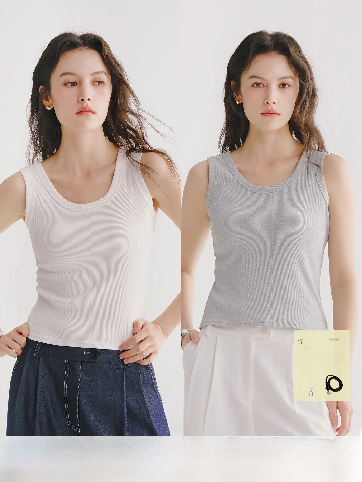 

next Wed Svel Base Layer Tank Top Women's Slim Fit Cotton round Ne No Chest Pad Inner Wear Casual Summer Top